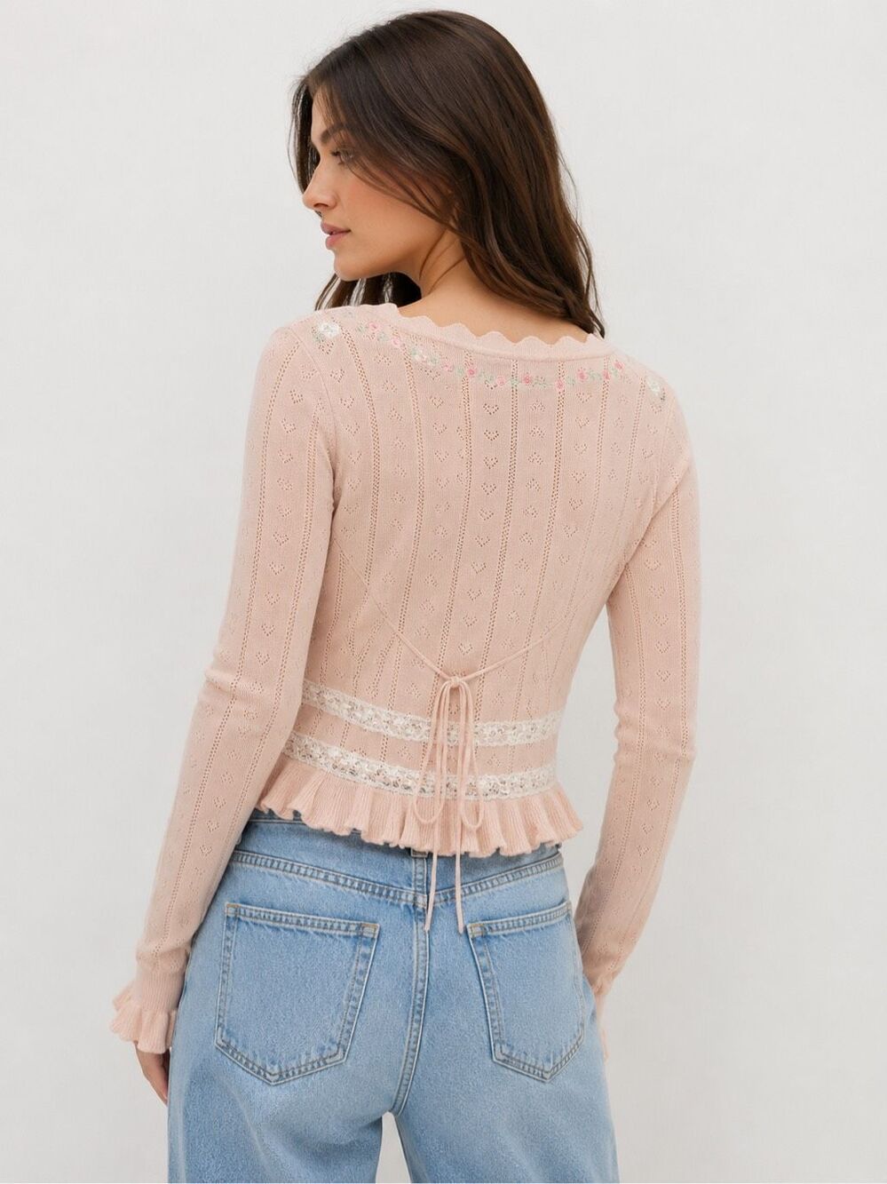 For Love & Lemons X Victoria’s Secret Eloise Knit Cardigan Size S - Picture 3 of 13